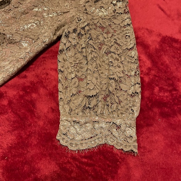 Talbots gold lace top, XL, NWT - Picture 10 of 12